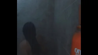 Little teen hopping on her dildo in the shower